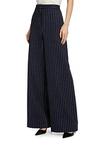 Benito Wide-Leg Pinstripe Pants