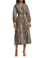 Pomelia Striped Cotton Shirtdress