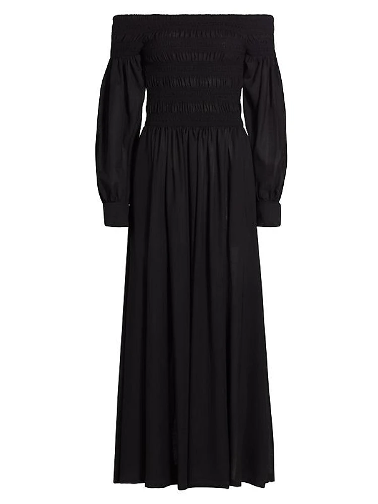 Manu Wool Off-the-Shoulder Maxi Dress