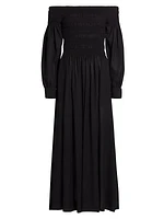 Manu Wool Off-the-Shoulder Maxi Dress