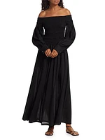 Manu Wool Off-the-Shoulder Maxi Dress