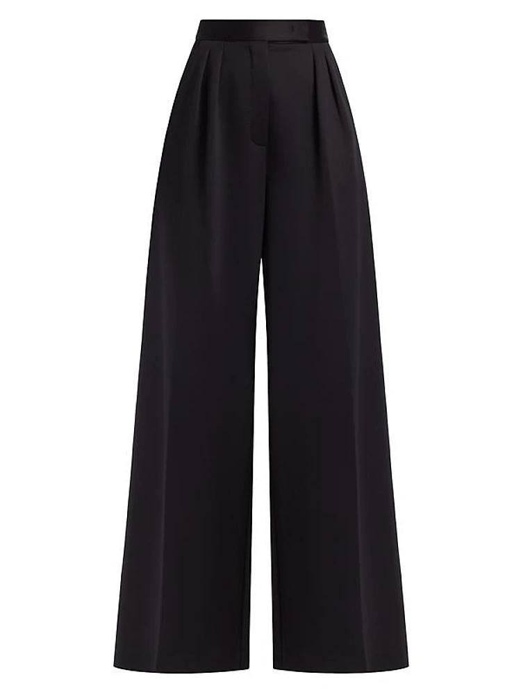 Zinnia Pleated Wide-Leg Pants