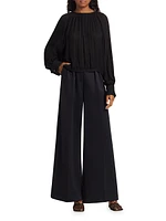 Zinnia Pleated Wide-Leg Pants