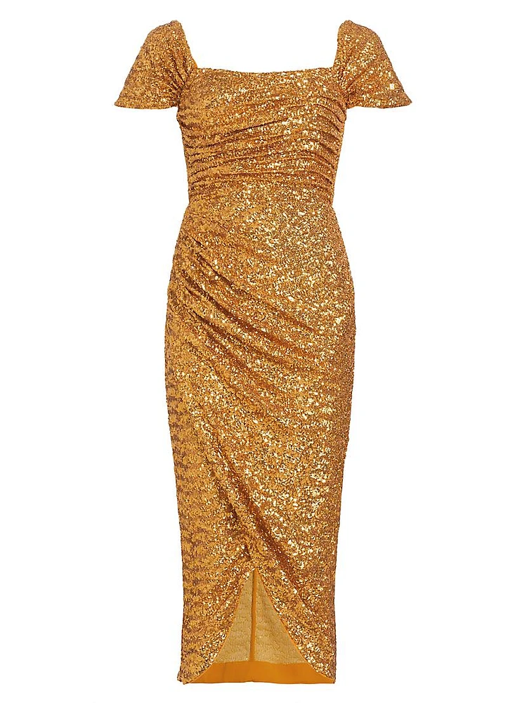 Yuda Sequined Midi-Dress