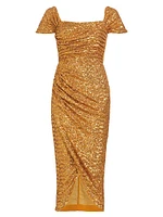 Yuda Sequined Midi-Dress