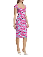 Battiata Sweetheart Floral Midi-Dress