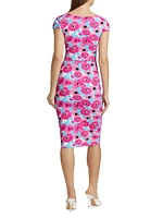 Battiata Sweetheart Floral Midi-Dress