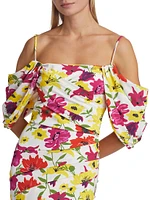 Unifila Draped Floral Gown