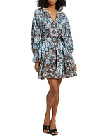 Poppy Paisley Belted Minidress