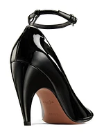 Square Toe Leather Pumps