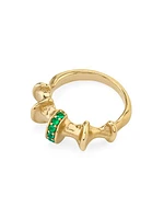 Continuum Moment III Chrona 18K Yellow Gold & Natural Emerald Ring