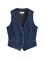 Priya Cropped Denim Vest