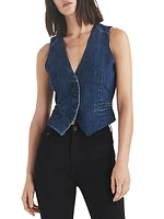 Priya Cropped Denim Vest