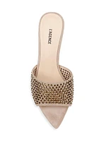 Narcise Embellished Suede Heeled Mules