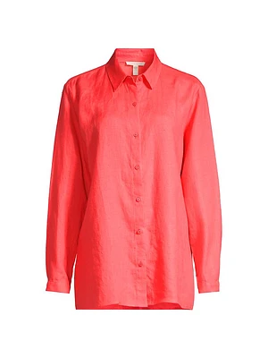 Classic Collar Linen Easy Shirt