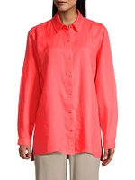 Classic Collar Linen Easy Shirt