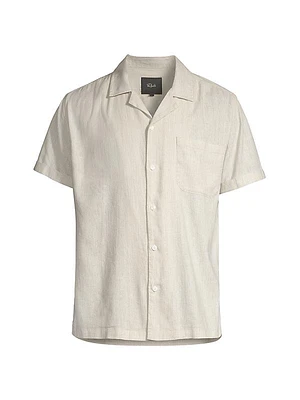 Waimea Linen-Blend Short-Sleeve Shirt