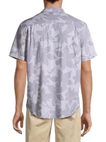 Carson Floral Linen-Blend Short-Sleeve Shirt