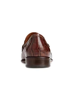 Trieste Crocodile-Embossed Leather Loafers