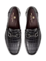 Trieste Crocodile-Embossed Leather Loafers