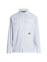 Monogram Striped Long-Sleeve Shirt