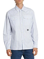 Monogram Striped Long-Sleeve Shirt