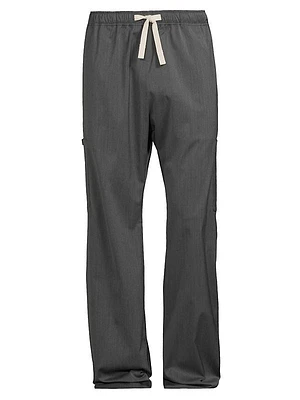 Wool-Blend Loose-Fit Pants