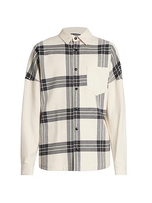 Back Logo Check Overshirt