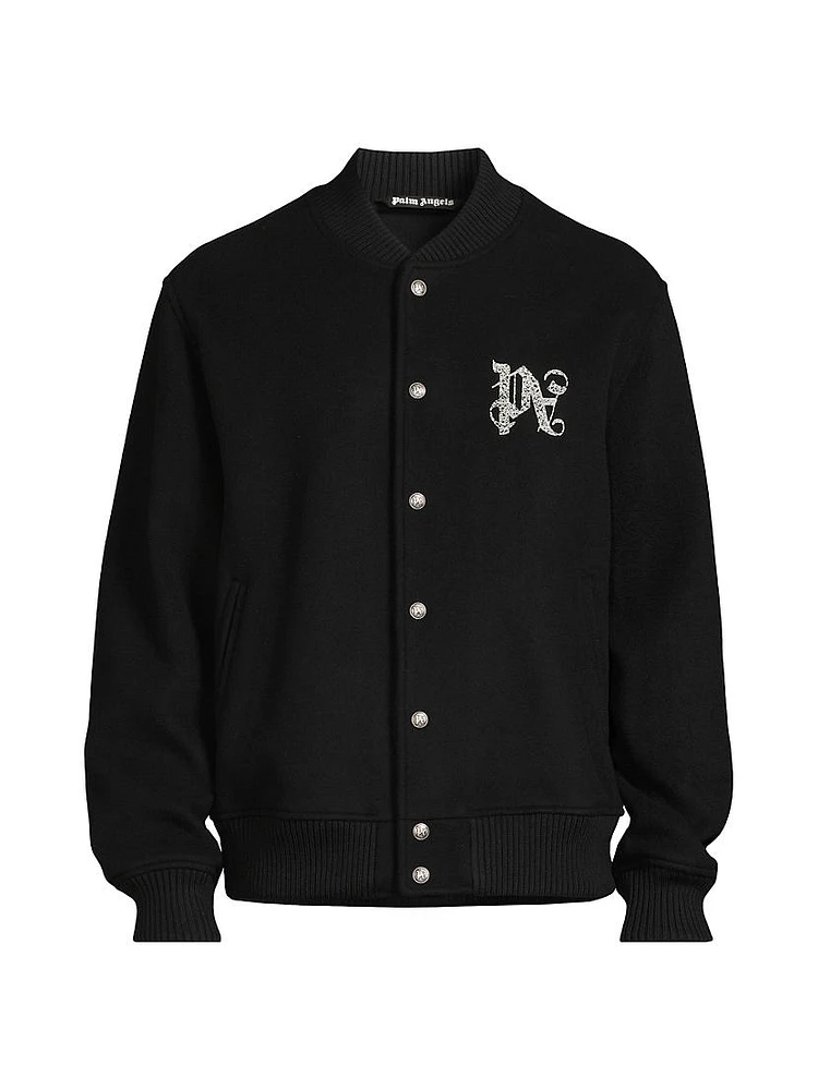 Logo Wool-Blend Varsity Jacket