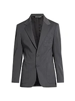 Monogram Pocket Wool-Blend Blazer