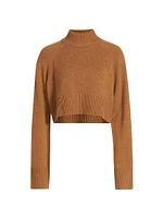 Garrett Cashmere Cropped Turtleneck Sweater