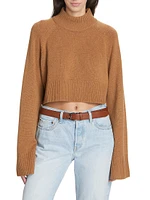 Garrett Cashmere Cropped Turtleneck Sweater