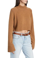 Garrett Cashmere Cropped Turtleneck Sweater