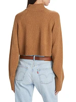 Garrett Cashmere Cropped Turtleneck Sweater