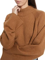 Garrett Cashmere Cropped Turtleneck Sweater