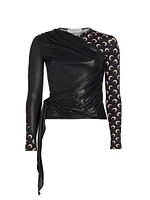 Regenerated Draped Jersey Blouse