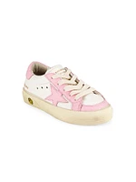 Girl's May Star Leather Low-Top Sneakers