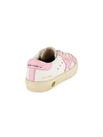 Girl's May Star Leather Low-Top Sneakers