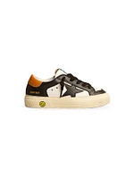 Boy's May Star Leather Low-Top Sneakers