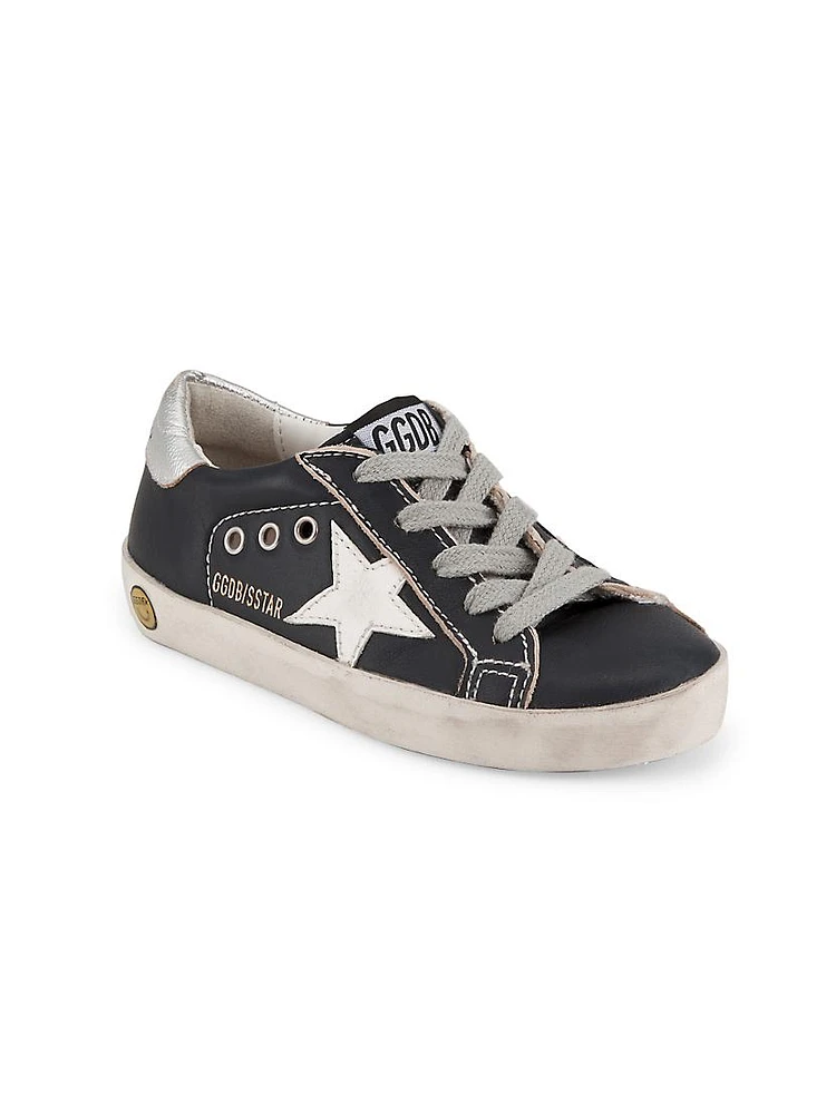 Boy's Super Star Laminated-Heel Sneakers