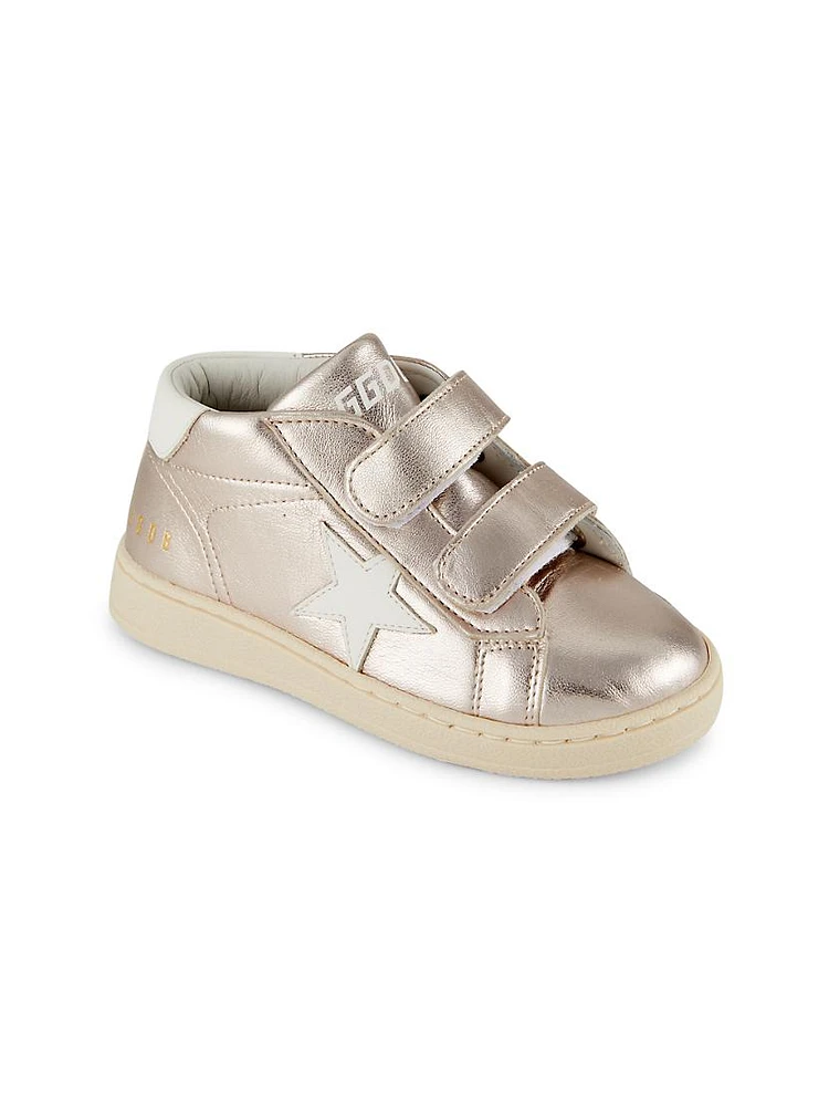 Little Girl's Metallic High-Top Sneakers