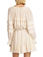 Polly Ruffled Long-Sleeve Minidress