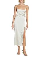 Notte Satin Midi-Dress