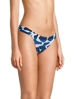 Ocean Puzzle Low-Rise Bikini Bottom