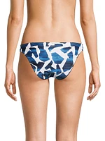 Ocean Puzzle Low-Rise Bikini Bottom