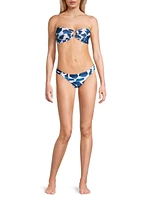 Ocean Puzzle Low-Rise Bikini Bottom