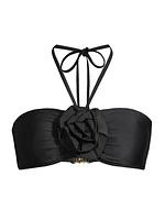 Resort Rosette Halter Bikini Top