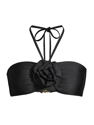 Resort Rosette Halter Bikini Top