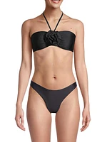 Resort Rosette Halter Bikini Top