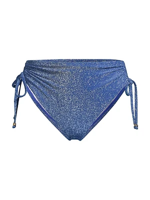 Shimmer Ruched Bikini Bottom